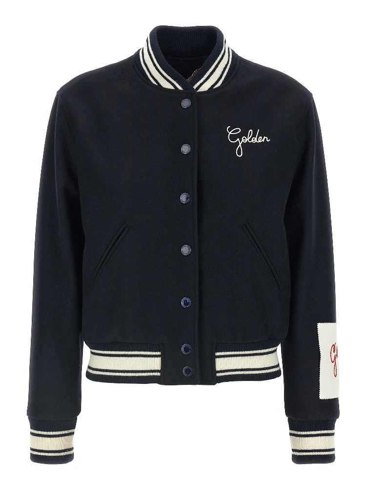 Blue Virgin Wool Bomber