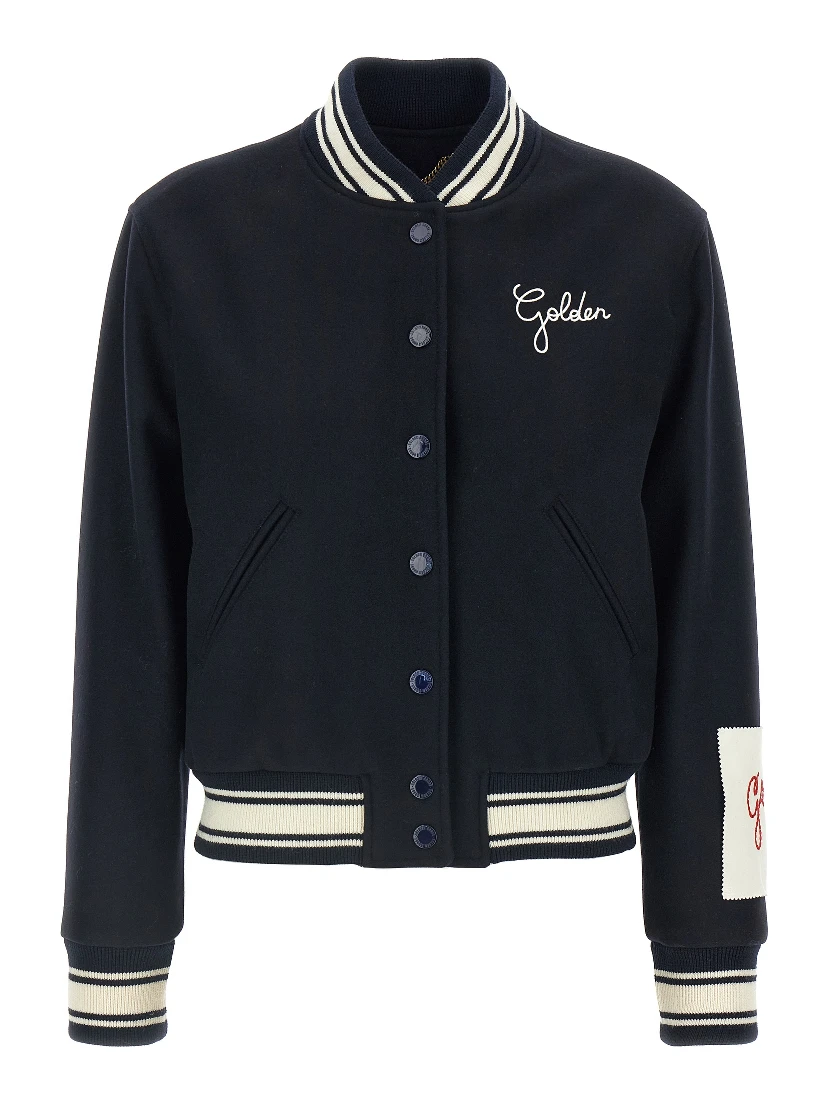 Blue Virgin Wool Bomber