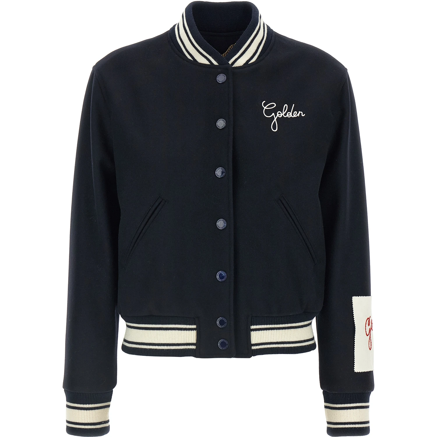 Blue Virgin Wool Bomber