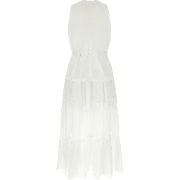 White Cotton Long Dress