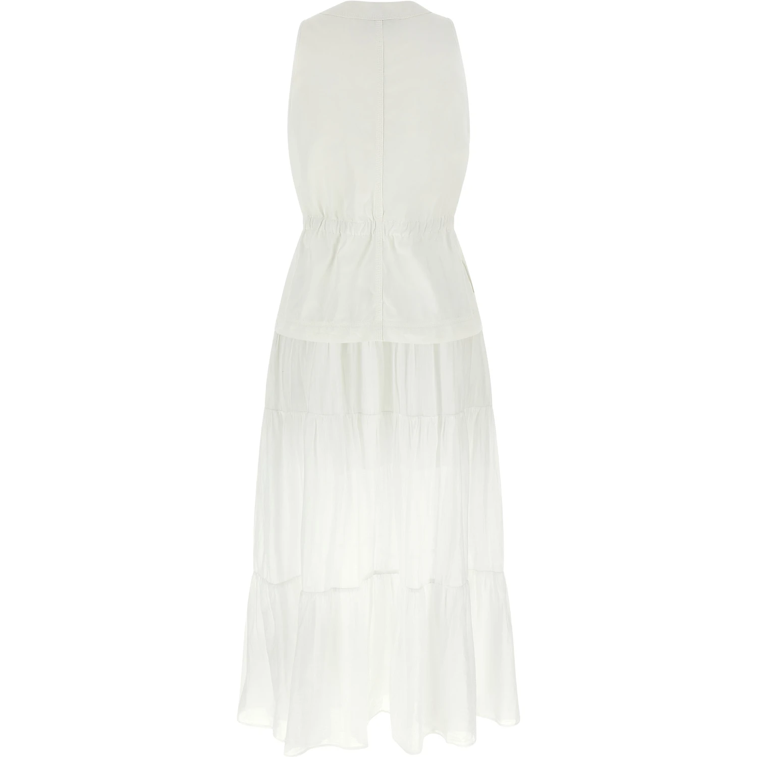 White Cotton Long Dress