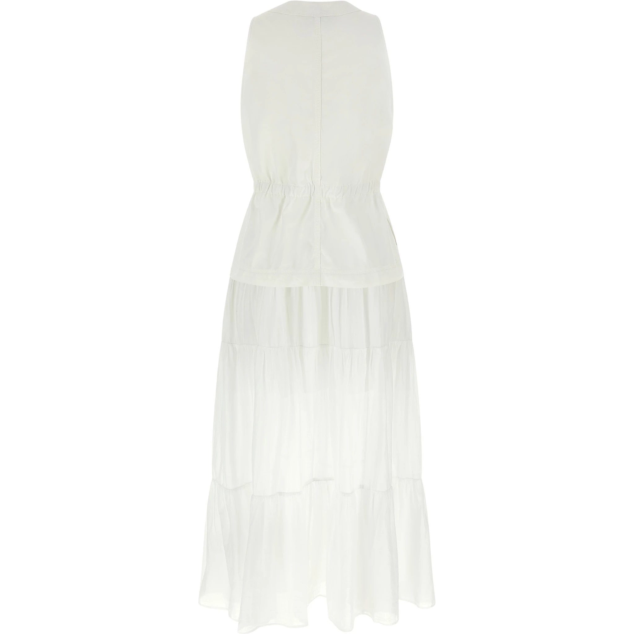 White Cotton Long Dress