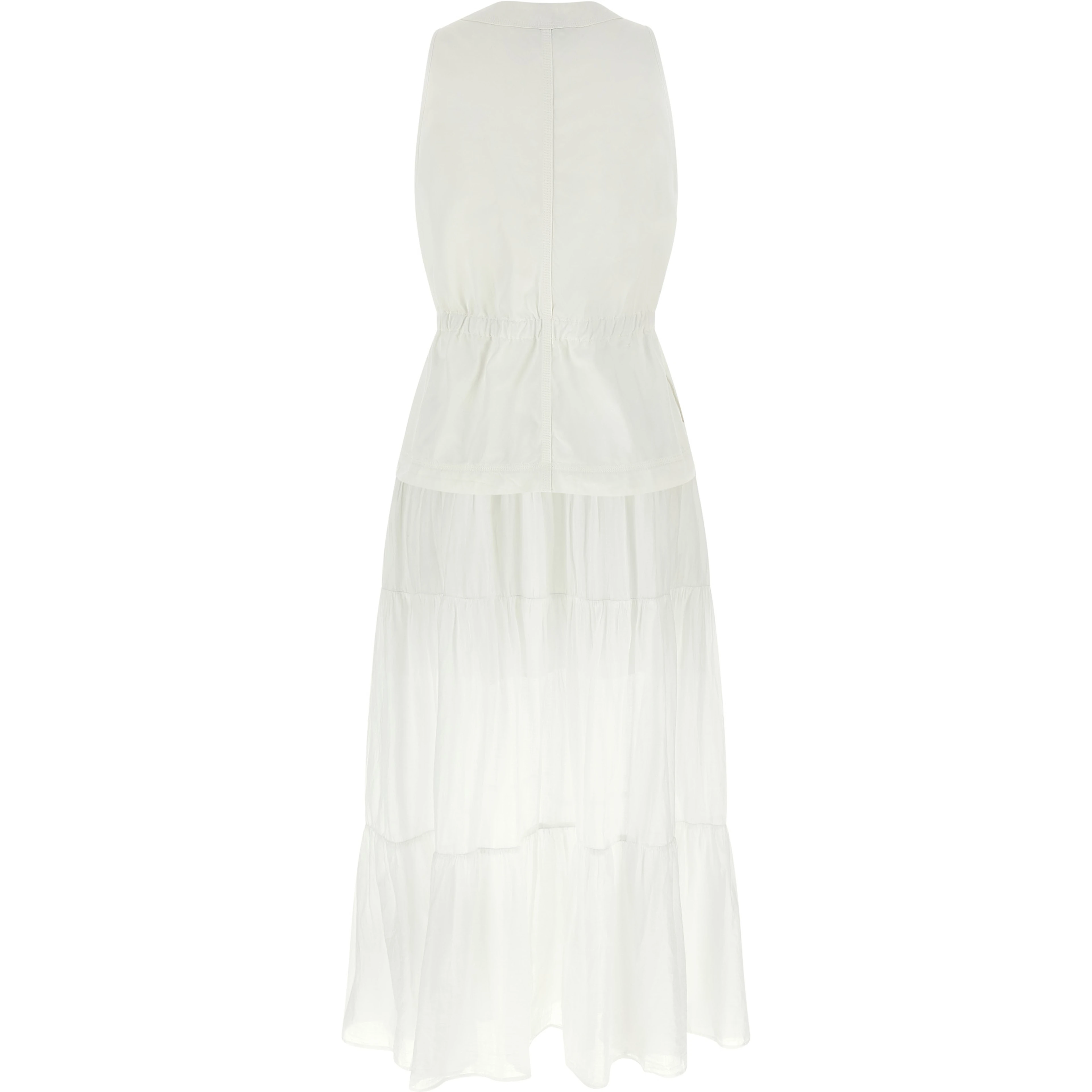 White Cotton Long Dress