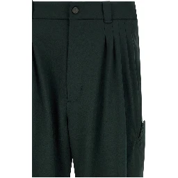 Bicolor Virgin Wool Casual Pants