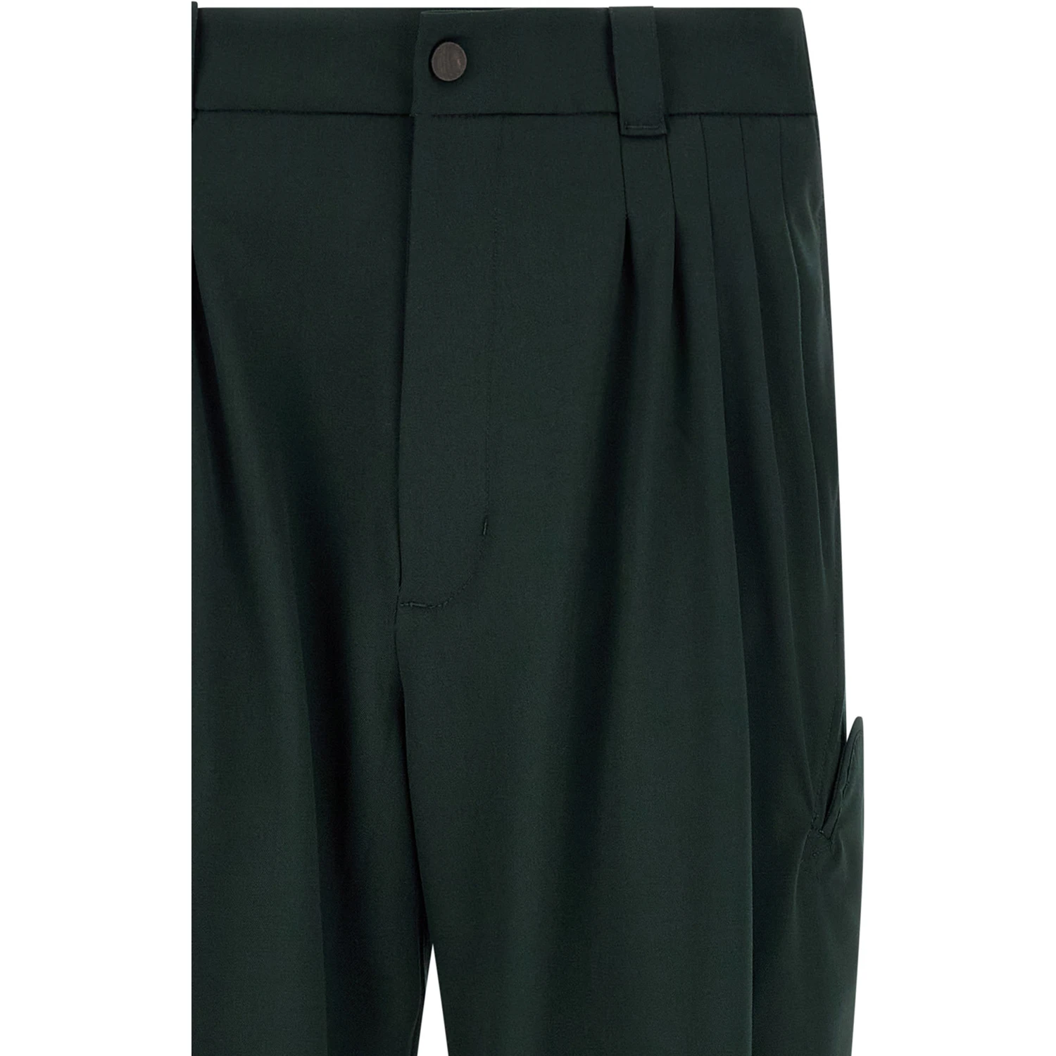 Bicolor Virgin Wool Casual Pants