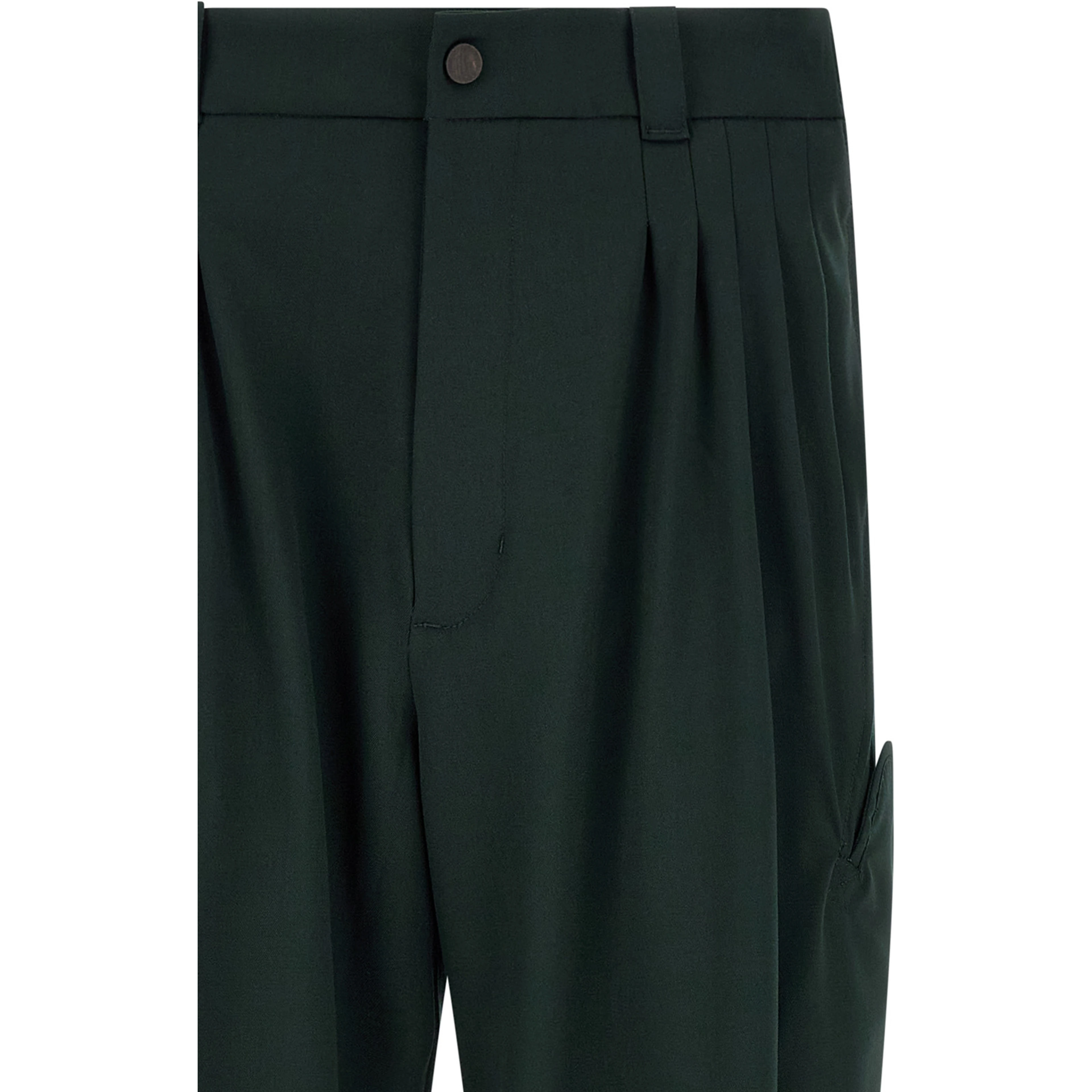 Bicolor Virgin Wool Casual Pants