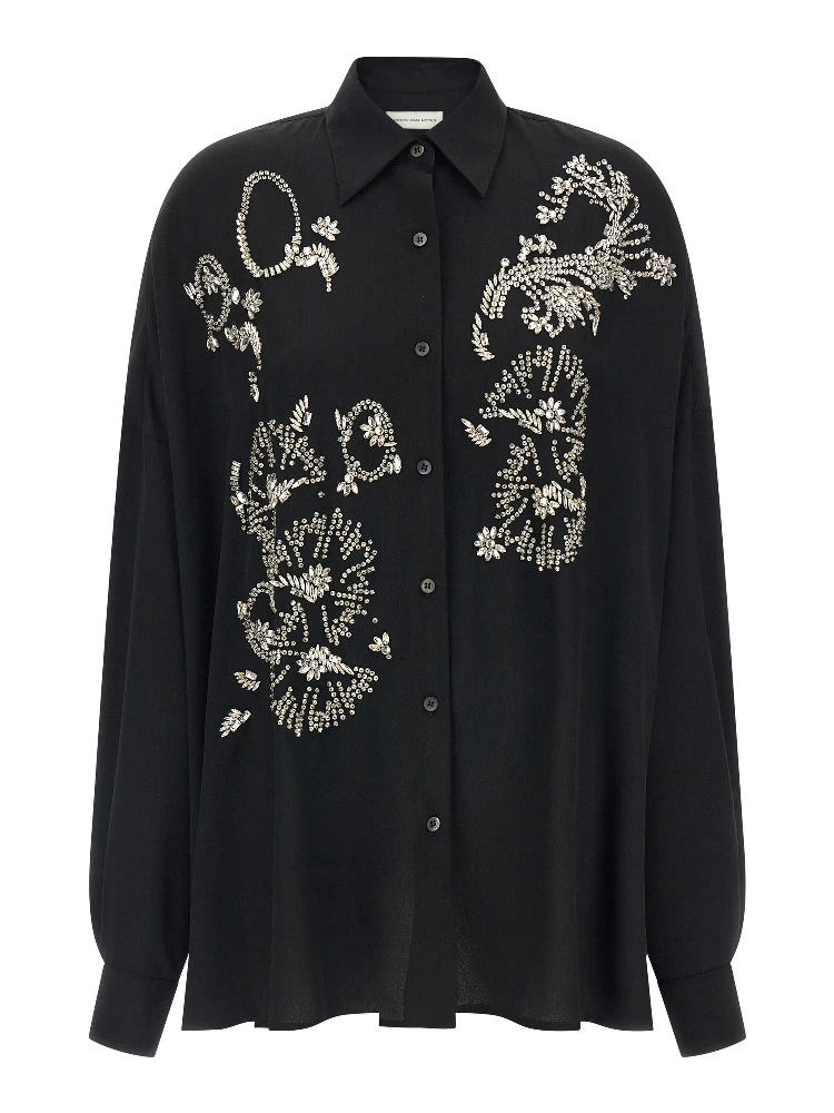 Black Polyester Blouse