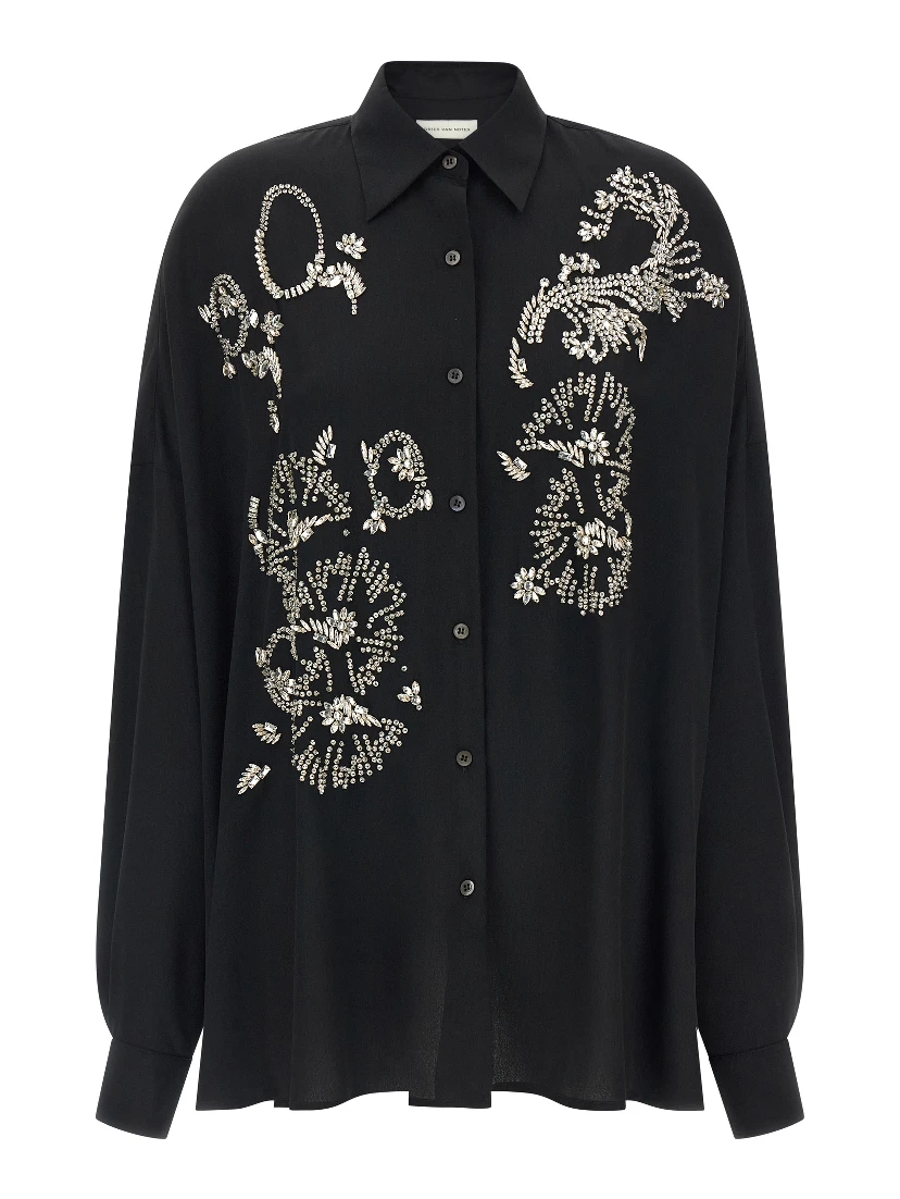 Black Polyester Blouse
