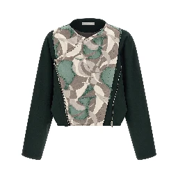 Multicolor Virgin Wool Shell Jacket