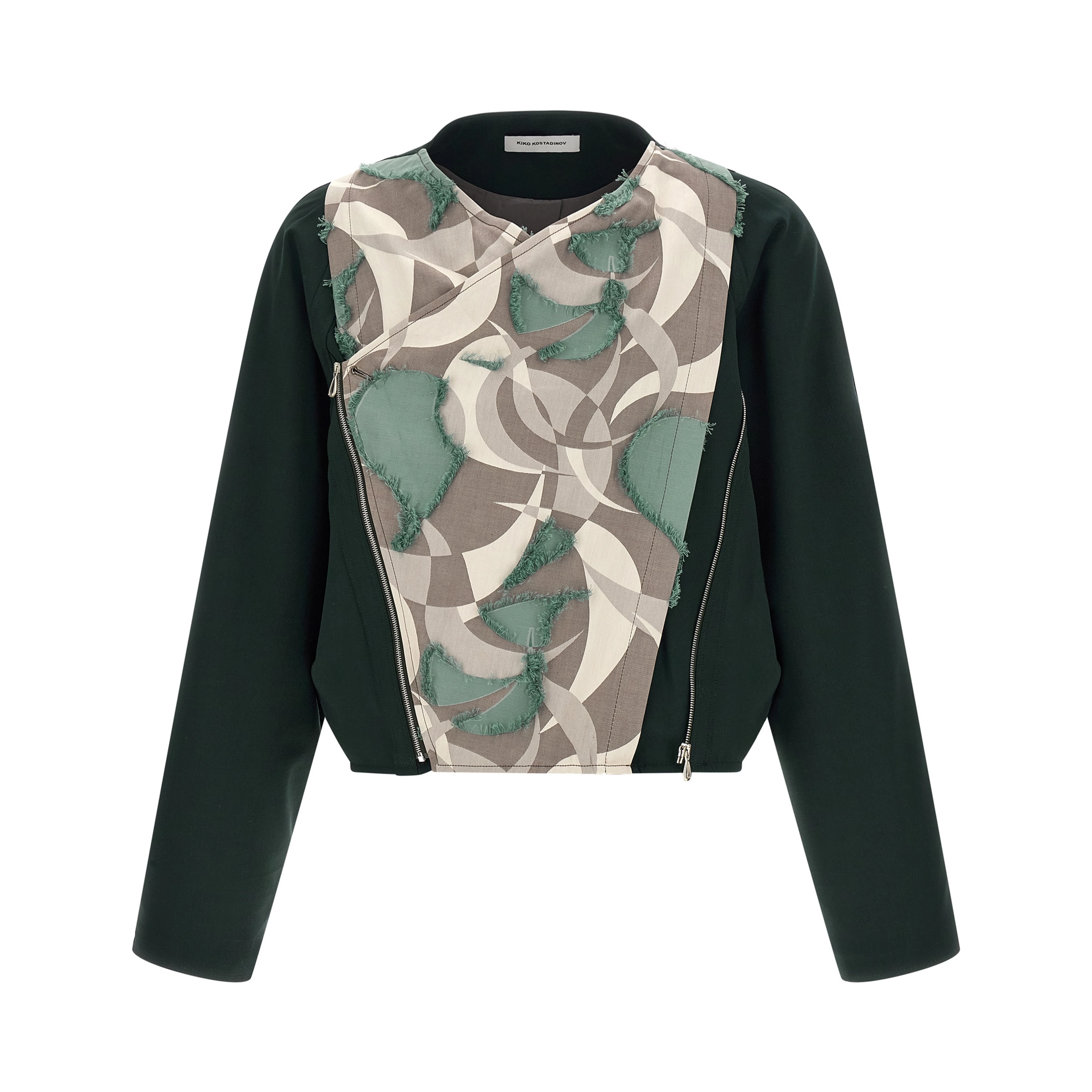 Multicolor Virgin Wool Shell Jacket