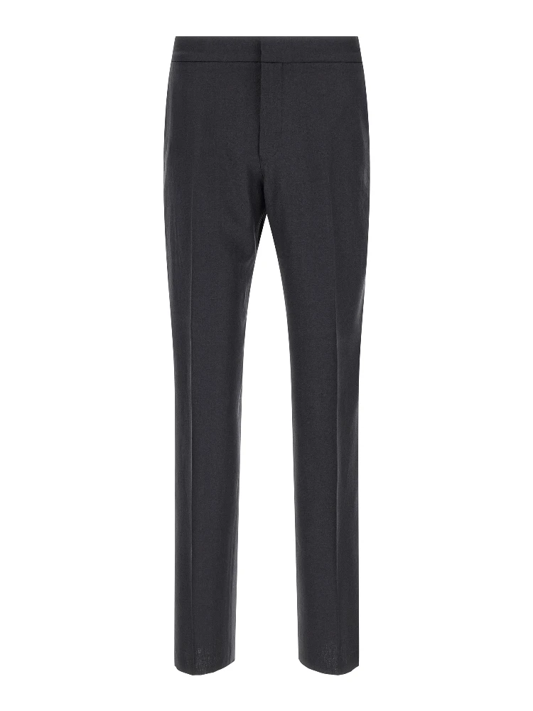 Blue Linen Dress Pants