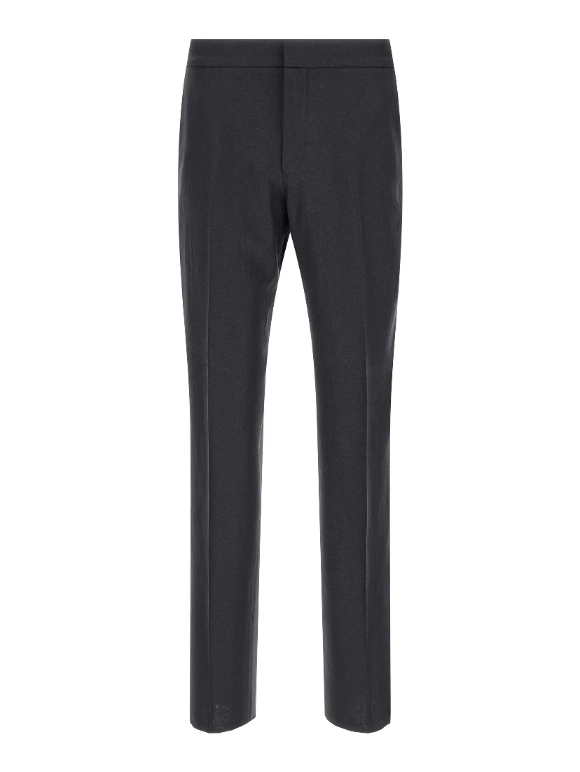 Blue Linen Dress Pants