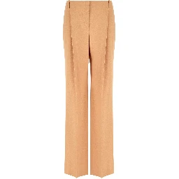 Beige Acetate Casual Pants