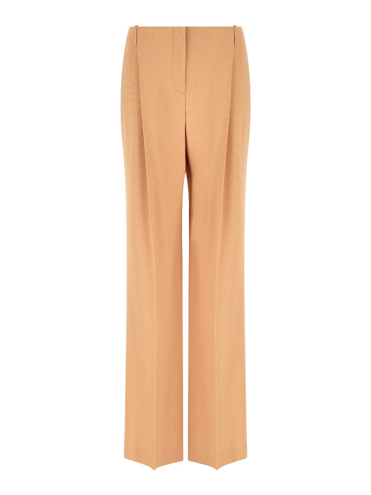 Beige Acetate Casual Pants