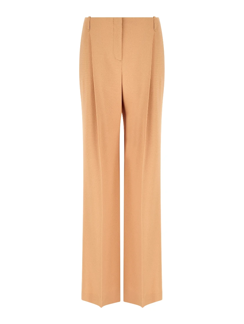 Beige Acetate Casual Pants
