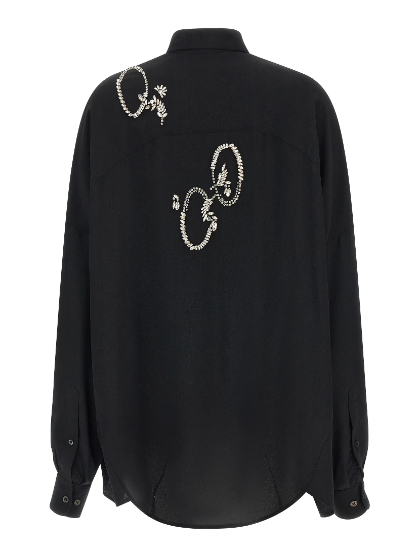 Black Polyester Blouse