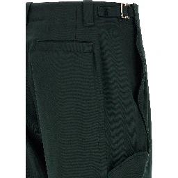 Bicolor Virgin Wool Casual Pants