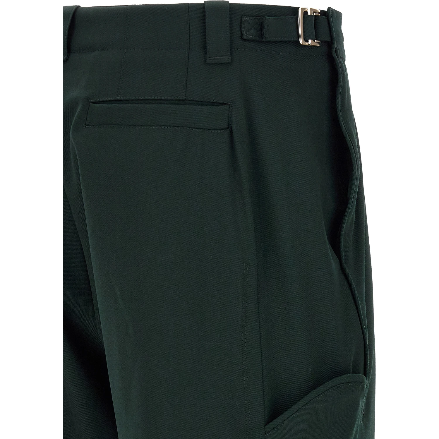 Bicolor Virgin Wool Casual Pants