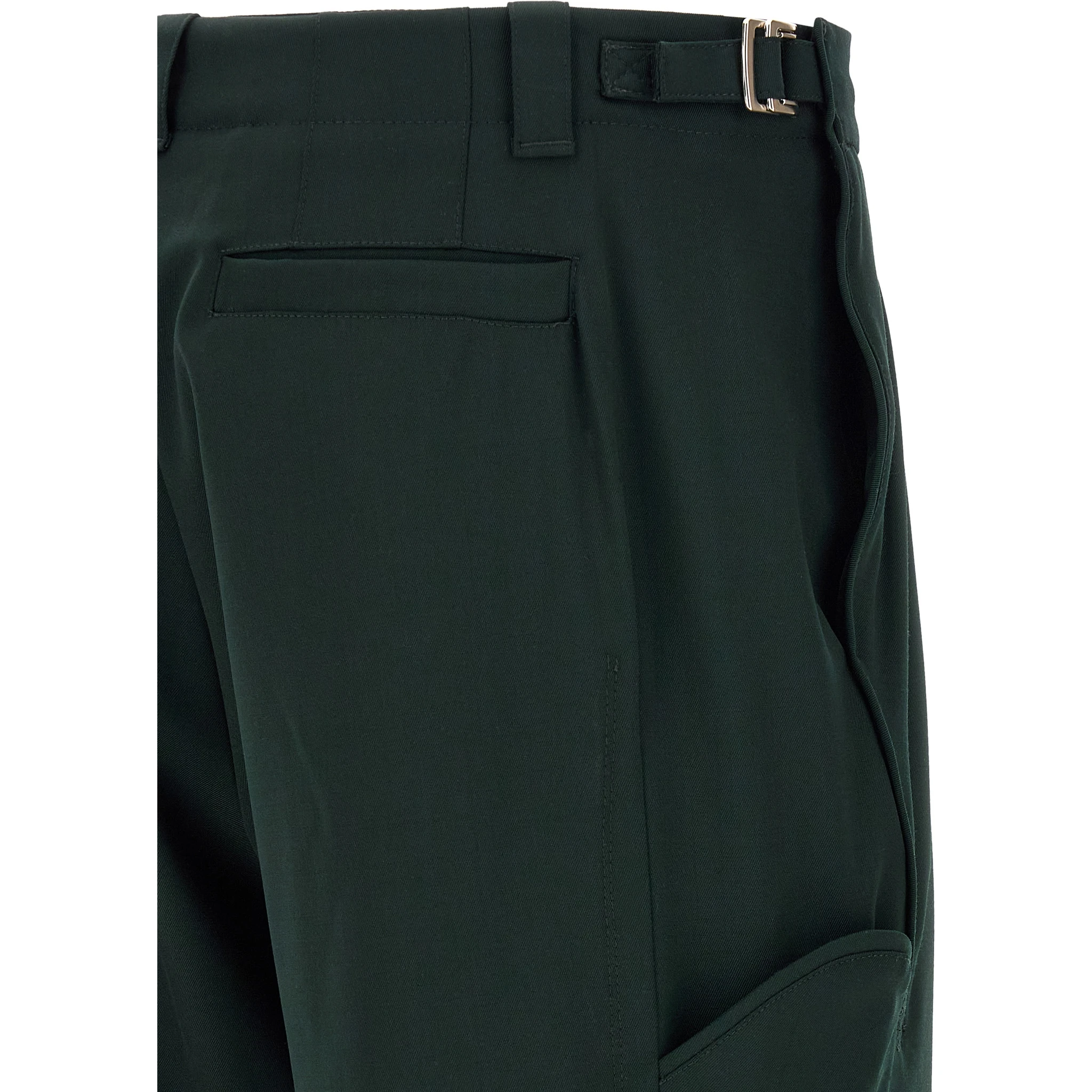 Bicolor Virgin Wool Casual Pants