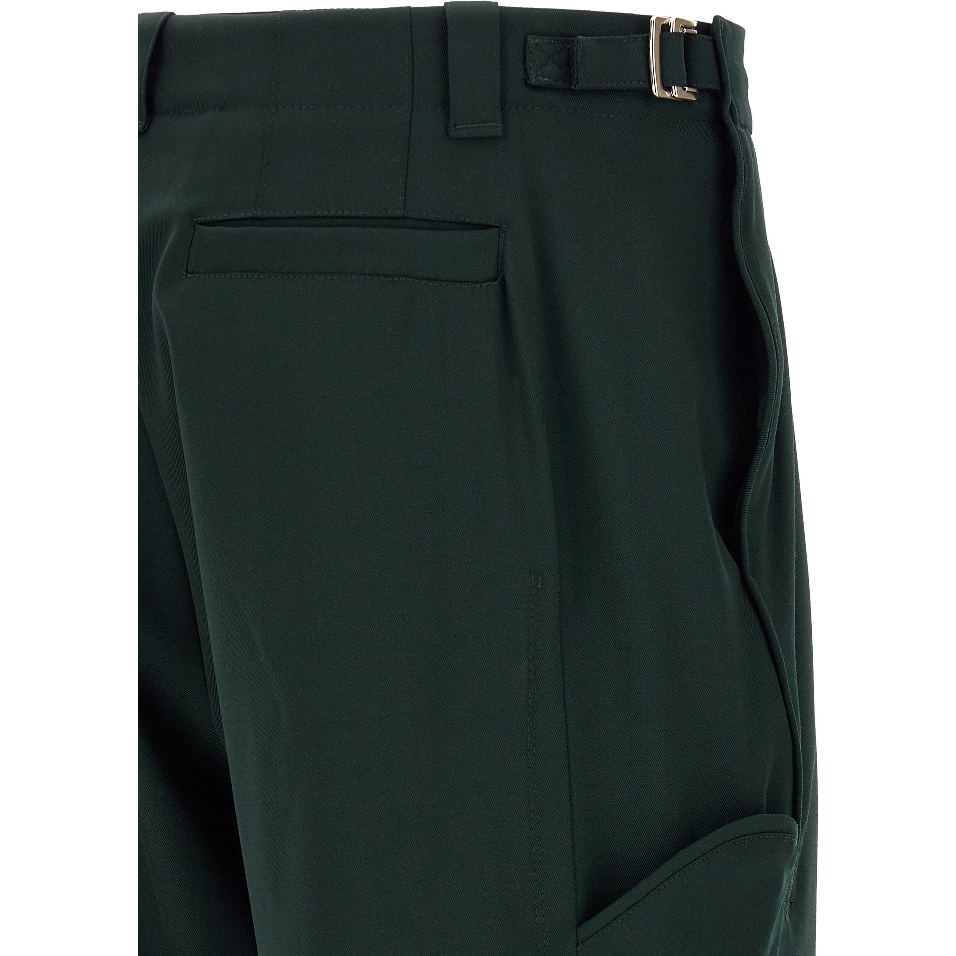 Bicolor Virgin Wool Casual Pants