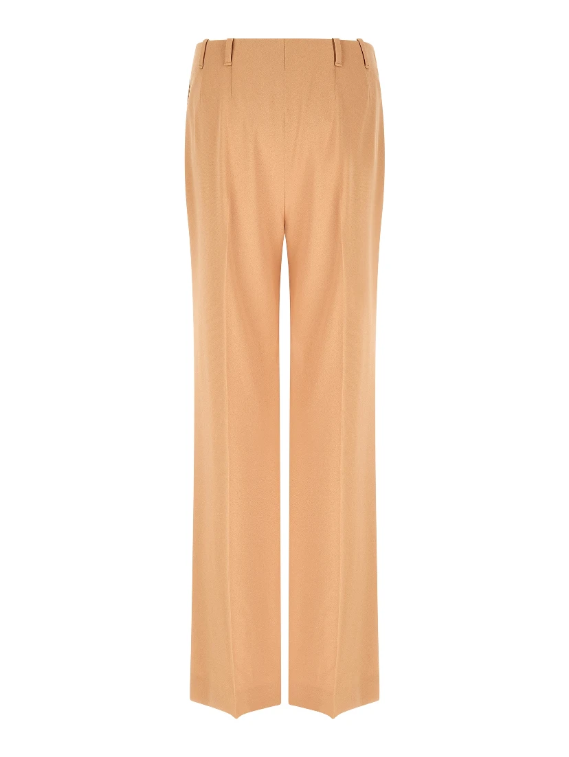 Beige Acetate Casual Pants
