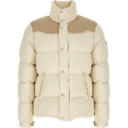 Beige Polyamide Full-Length Jacket