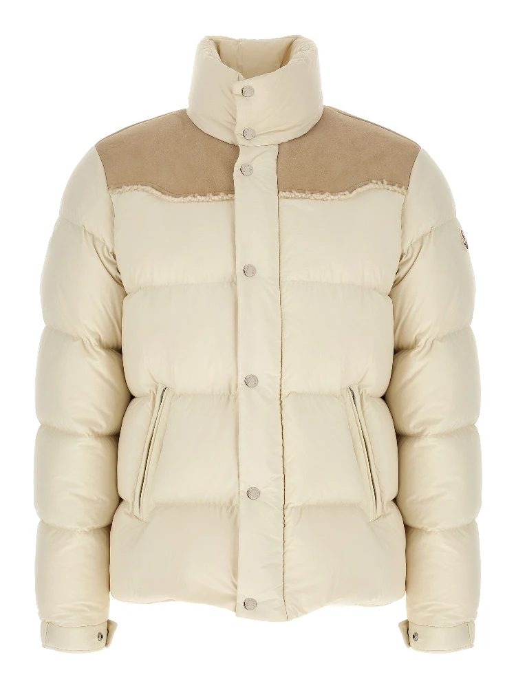 Beige Polyamide Full-Length Jacket