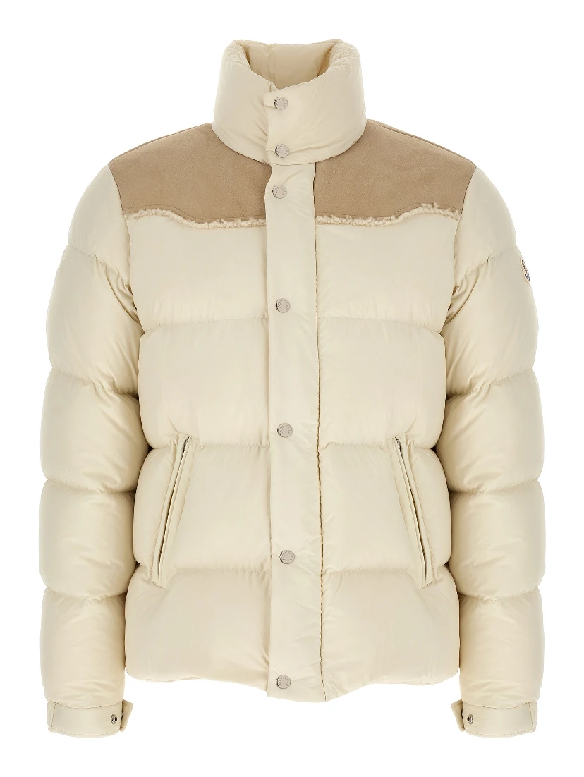 Beige Polyamide Full-Length Jacket