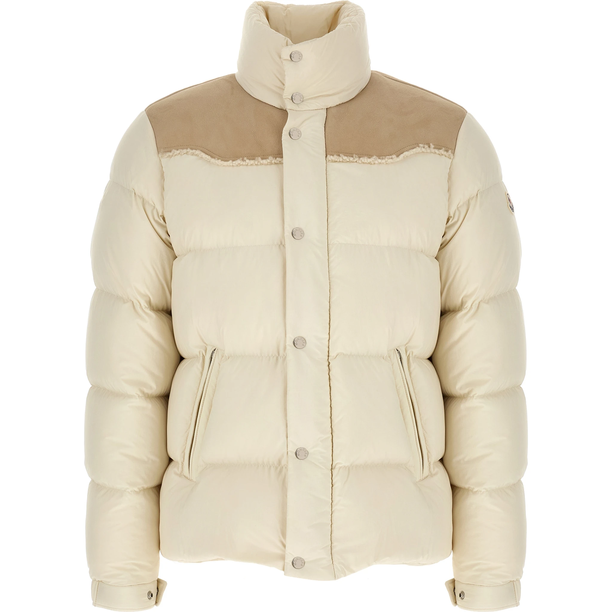 Beige Polyamide Full-Length Jacket