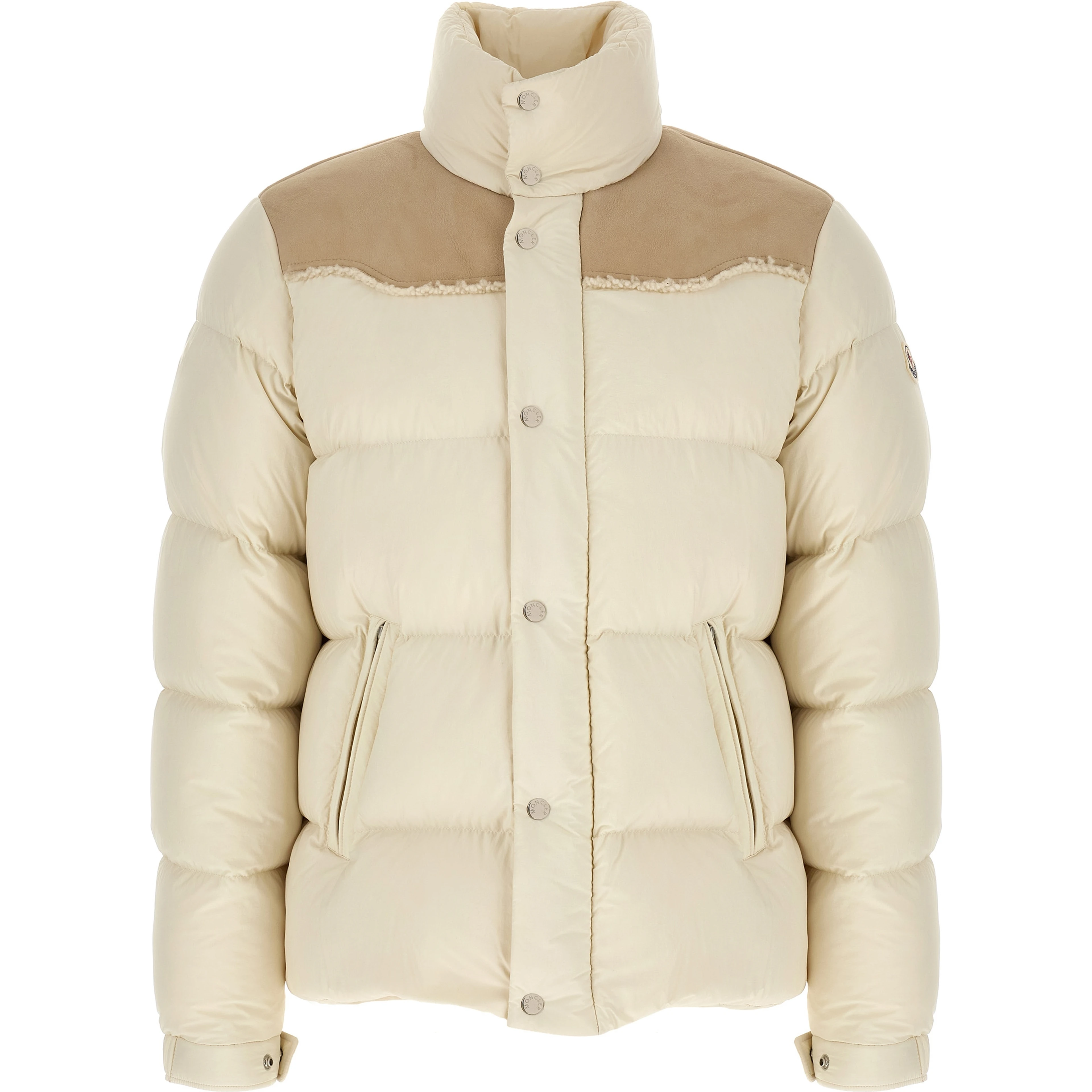 Beige Polyamide Full-Length Jacket