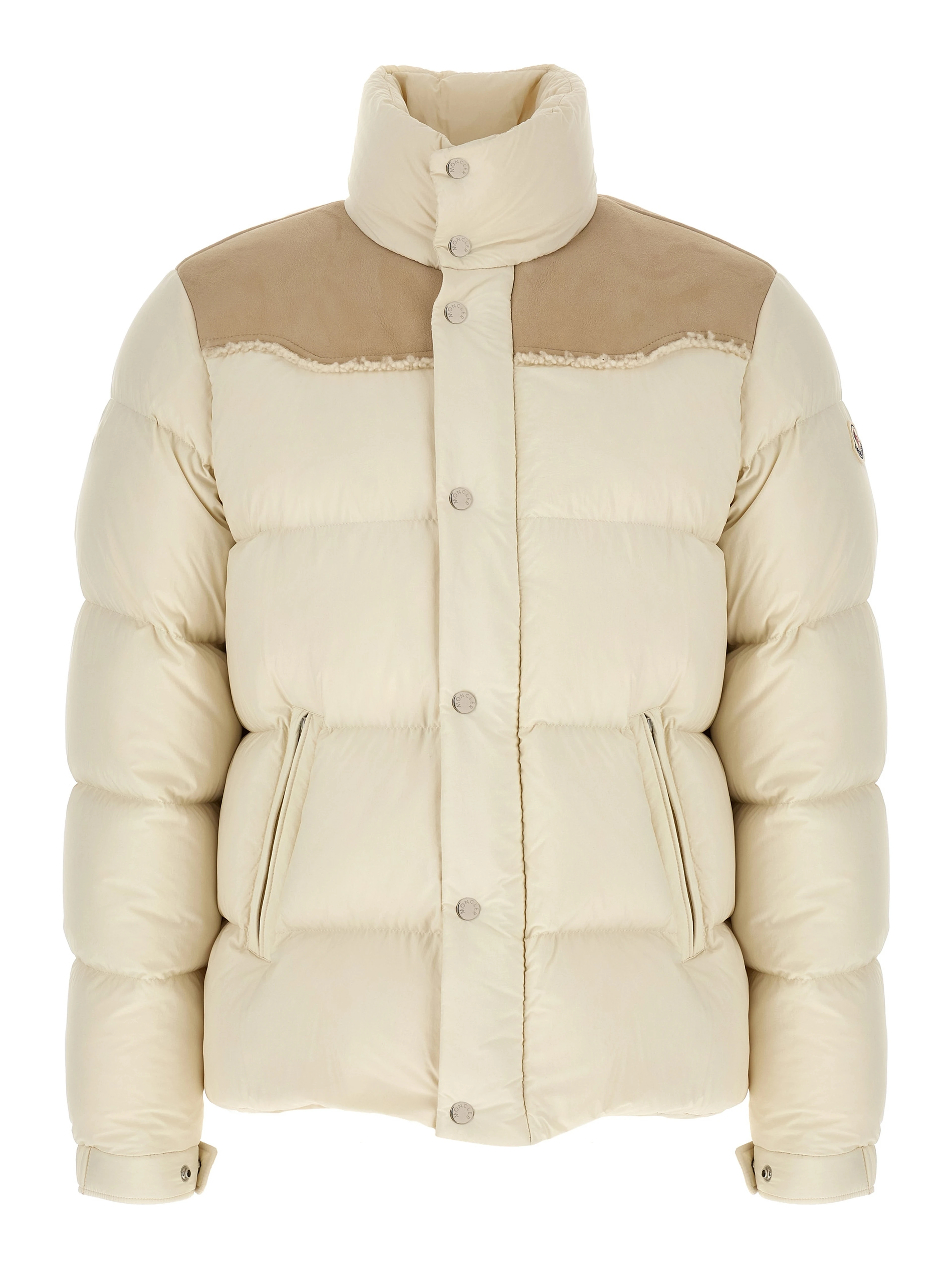 Beige Polyamide Full-Length Jacket