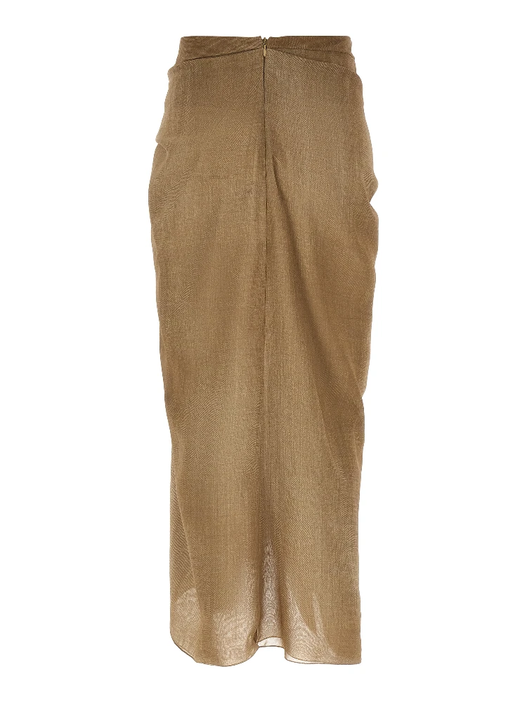Beige Polyester Mini Skirt alternative