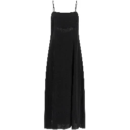Black Viscose Long Dress