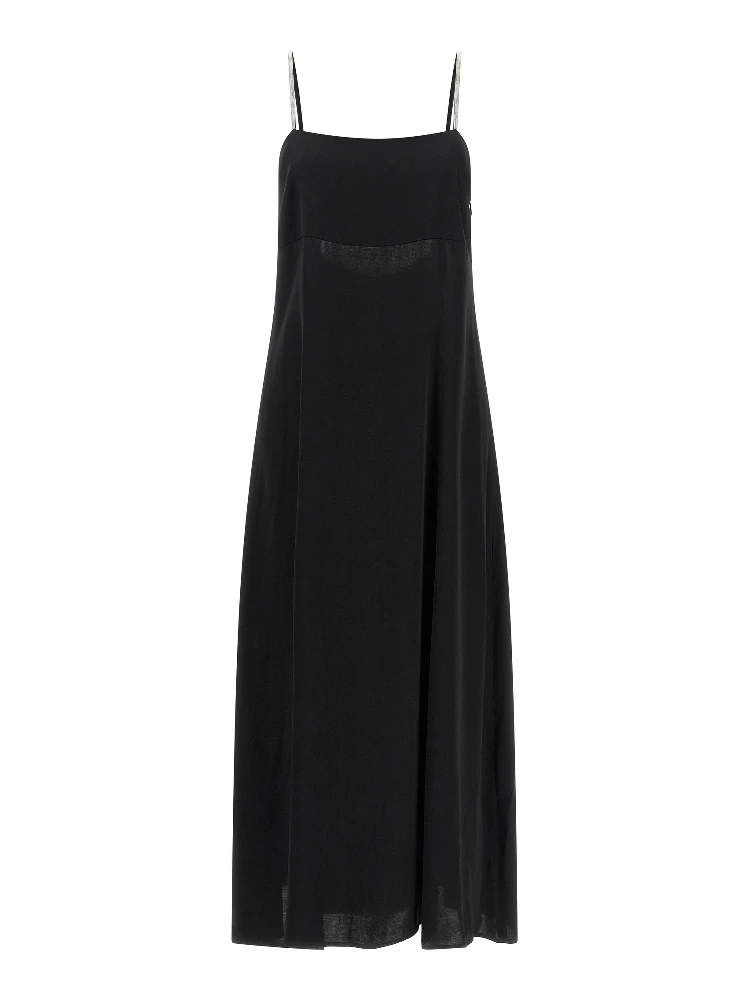 Black Viscose Long Dress