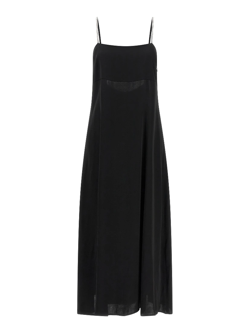 Black Viscose Long Dress