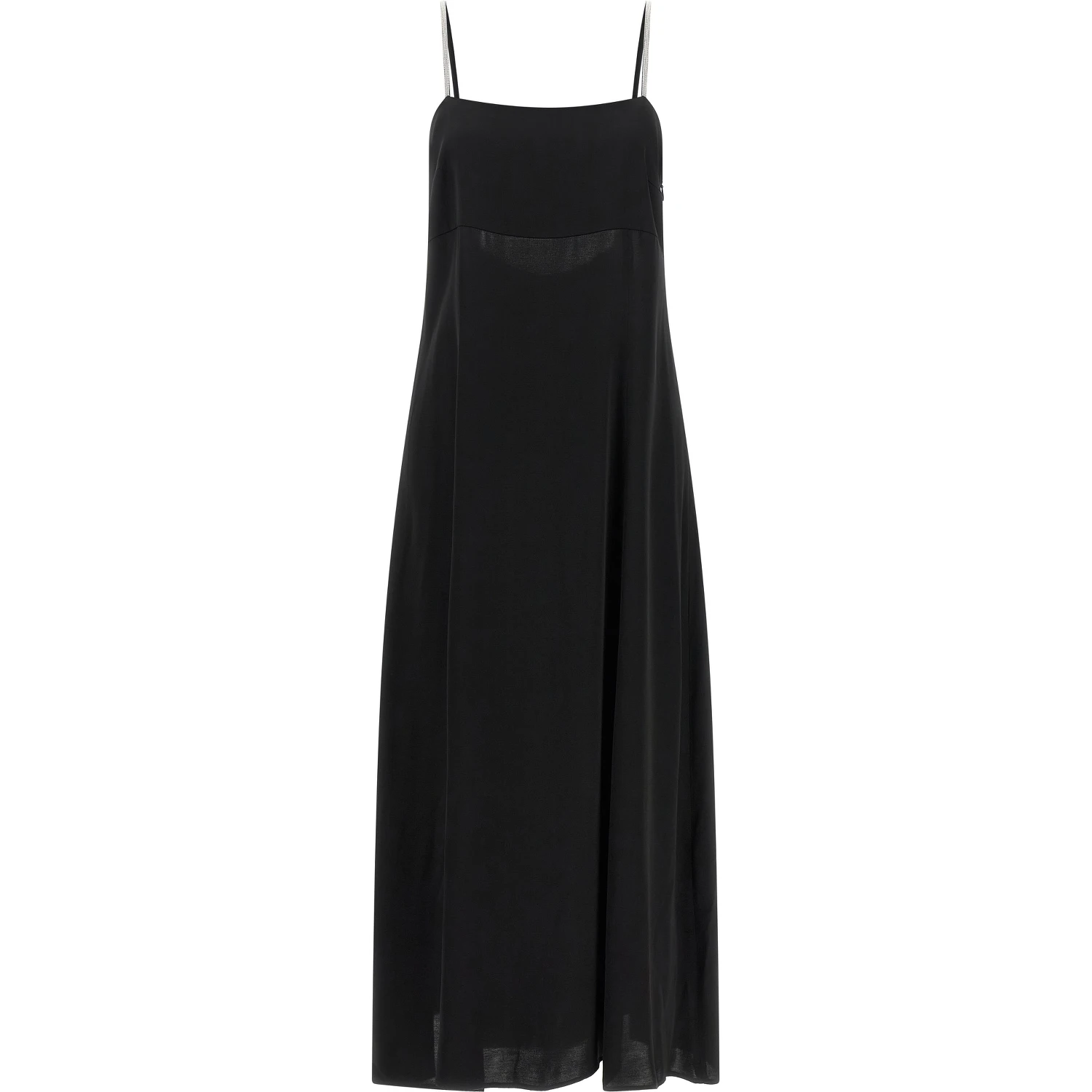 Black Viscose Long Dress