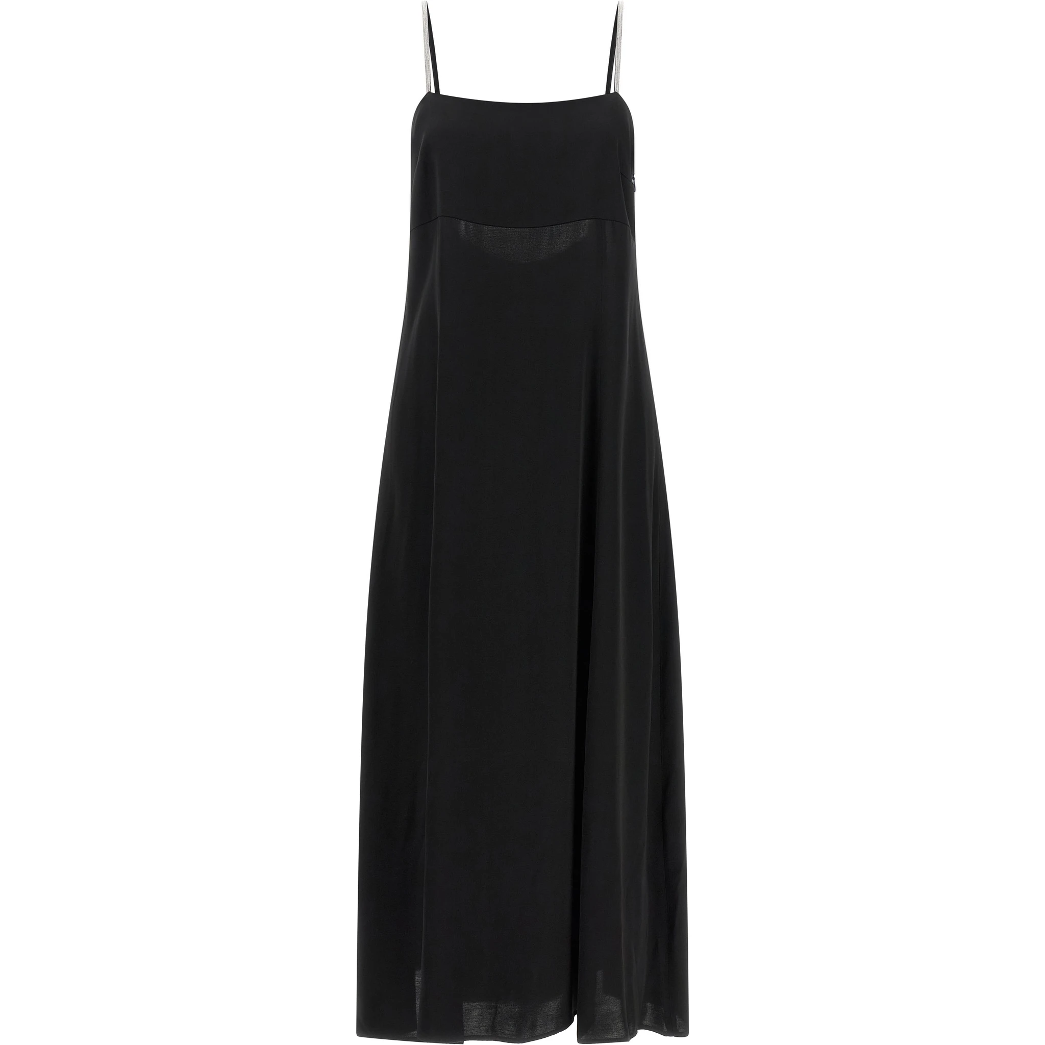 Black Viscose Long Dress