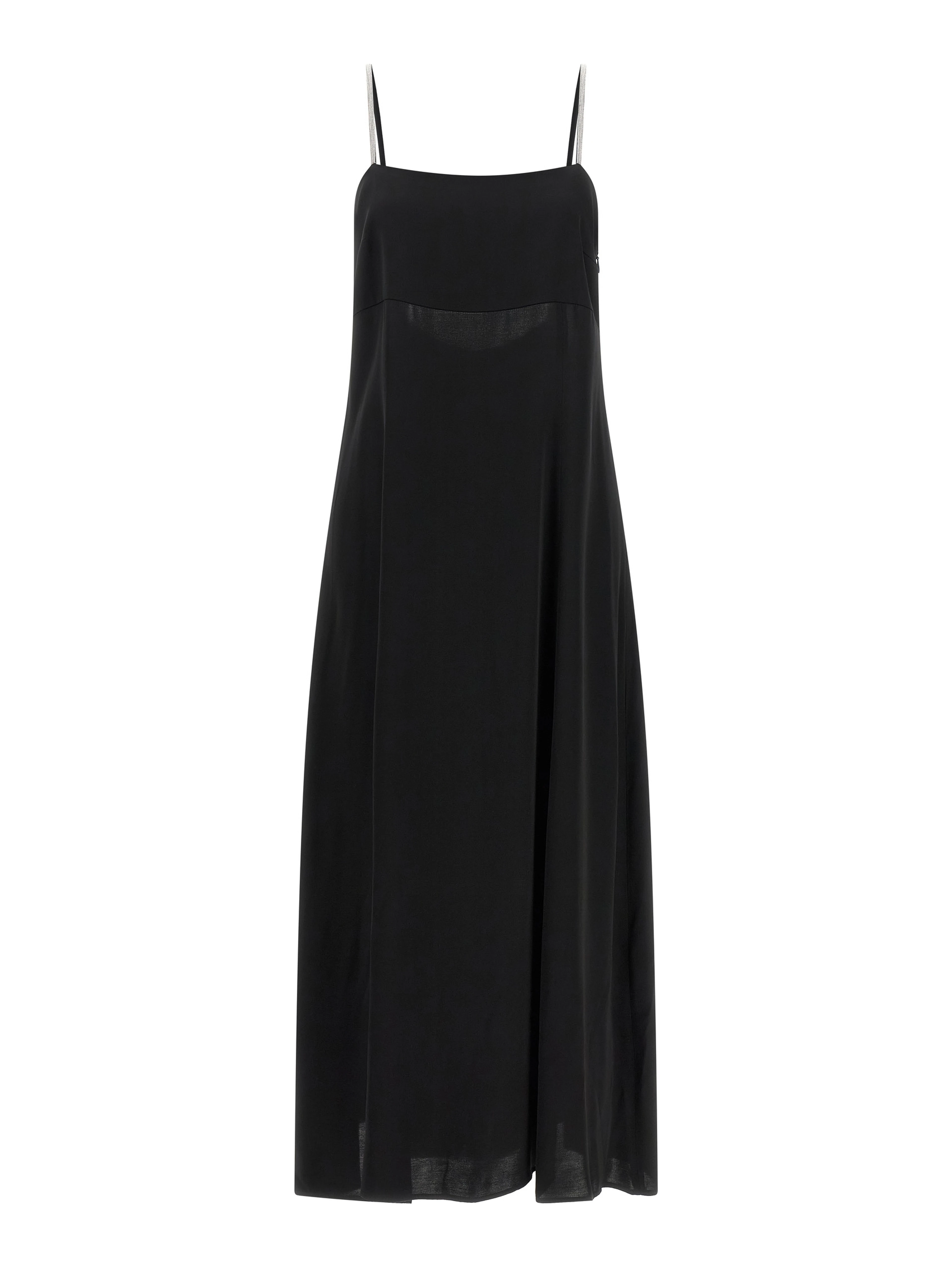 Black Viscose Long Dress
