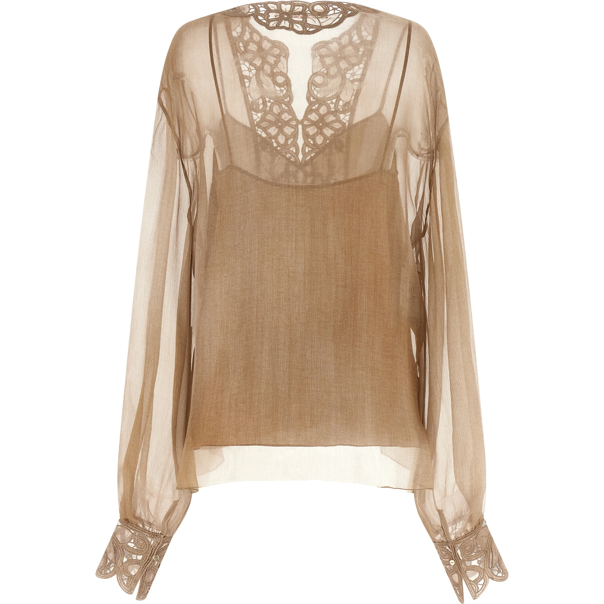 Beige Silk Blouse