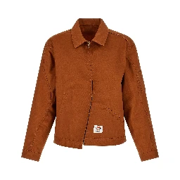 Brown Polyester Shell Jacket