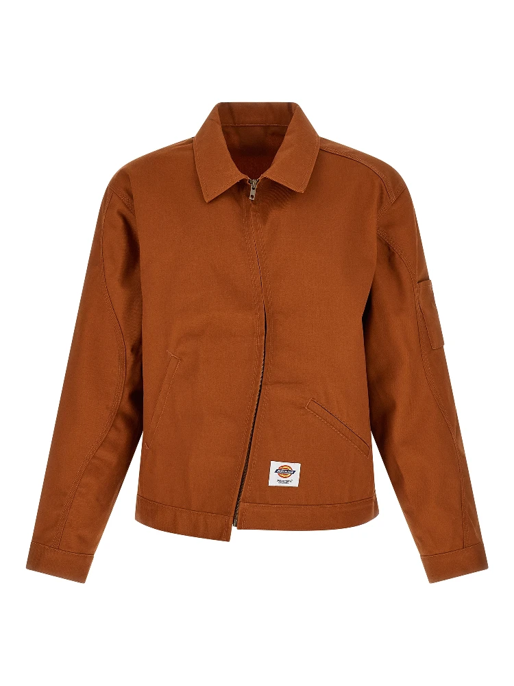 Brown Polyester Shell Jacket