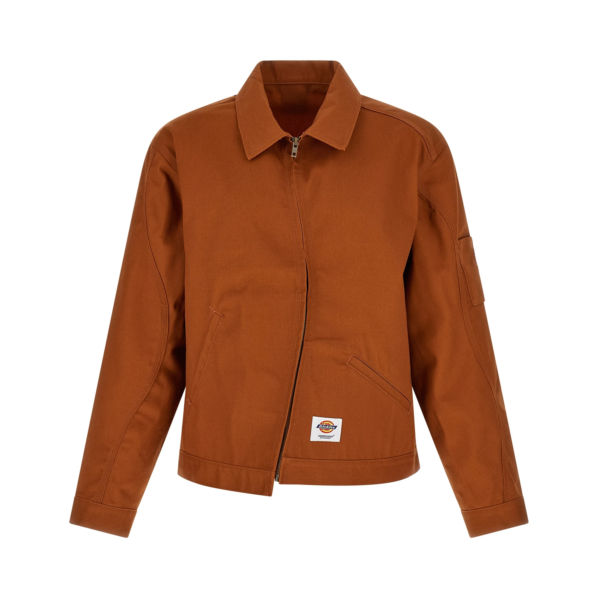 Brown Polyester Shell Jacket