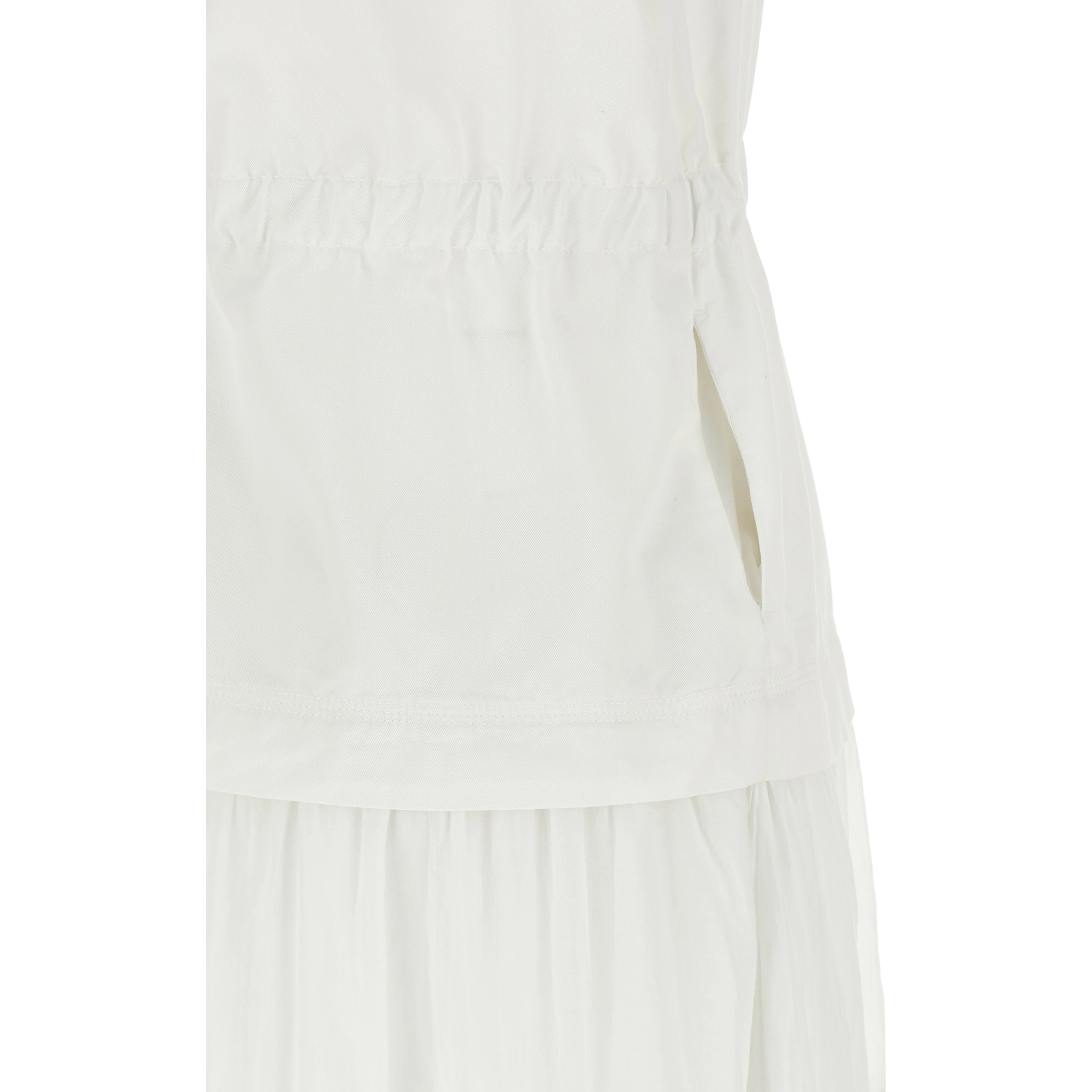 White Cotton Long Dress