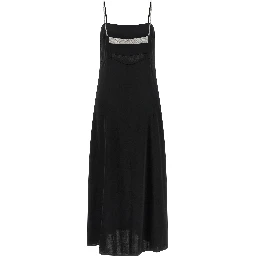 Black Viscose Long Dress