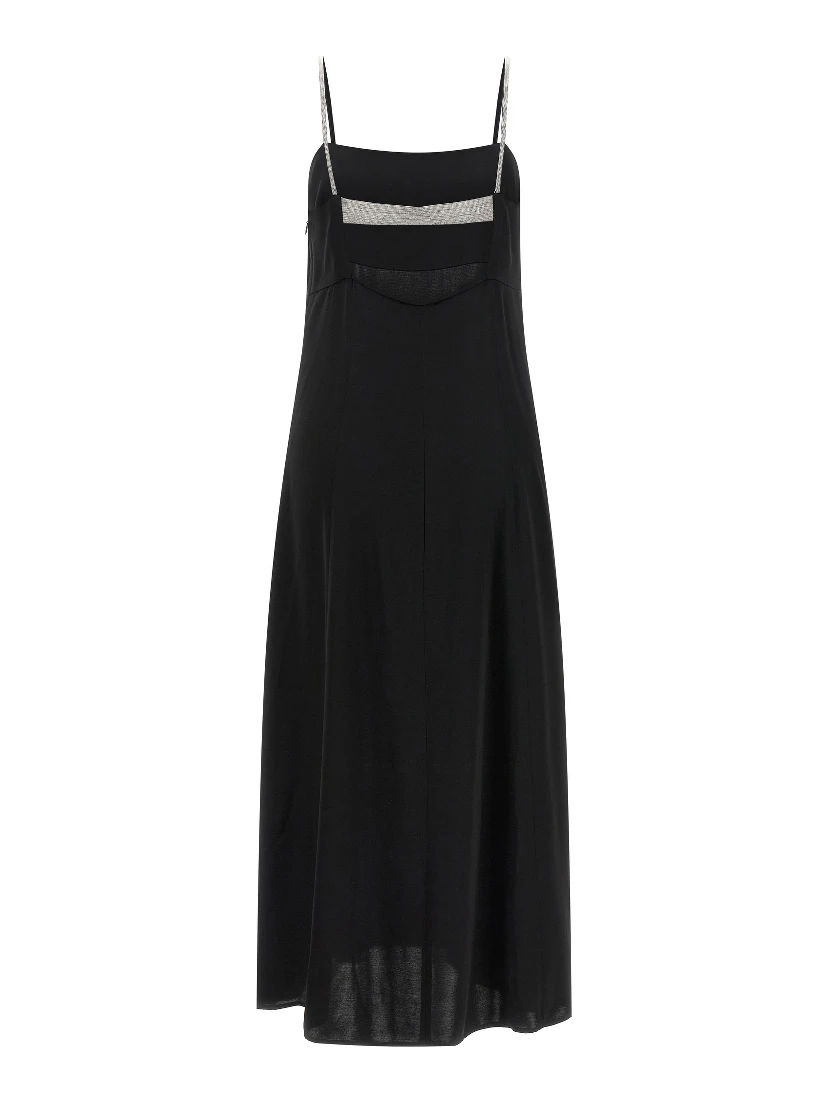 Black Viscose Long Dress
