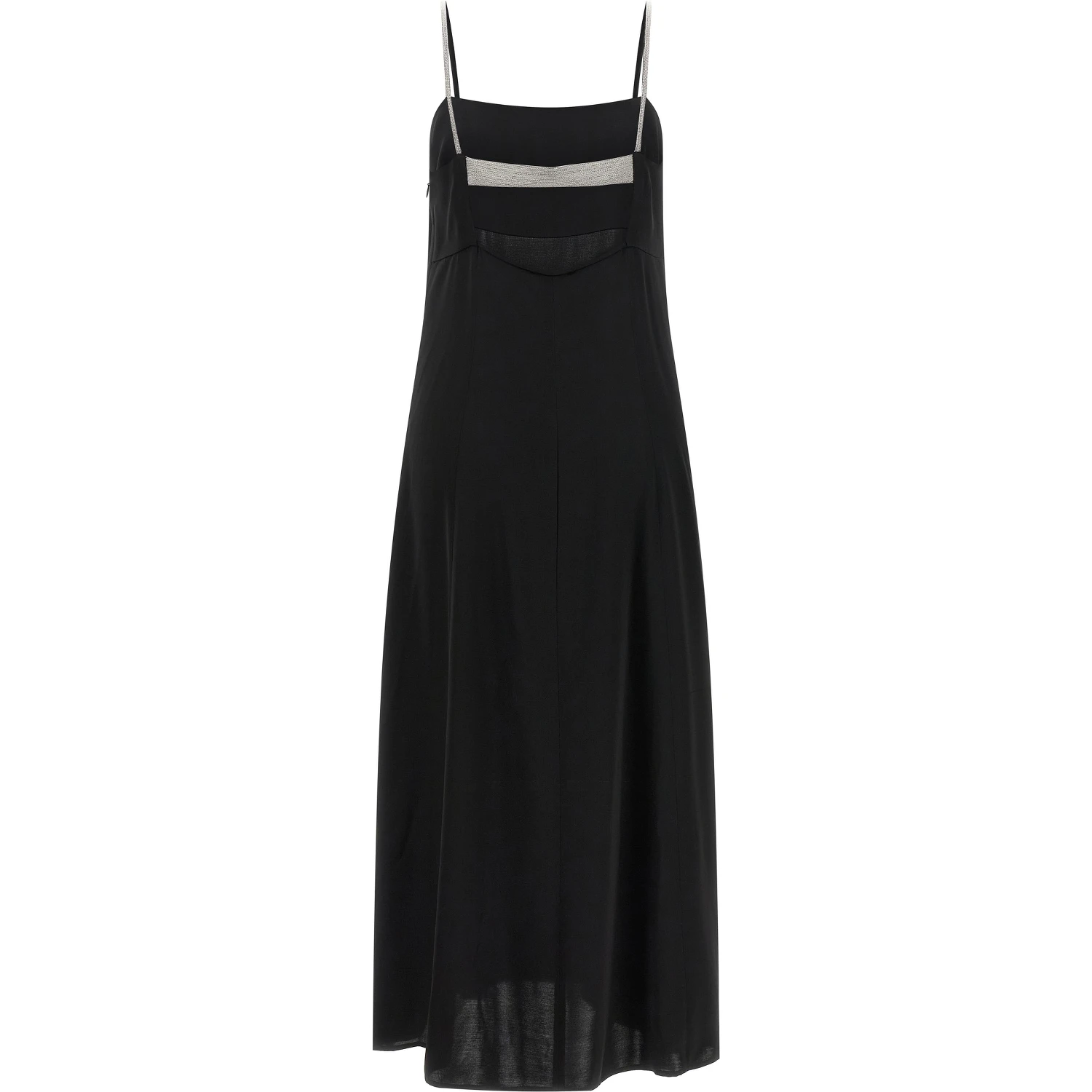 Black Viscose Long Dress