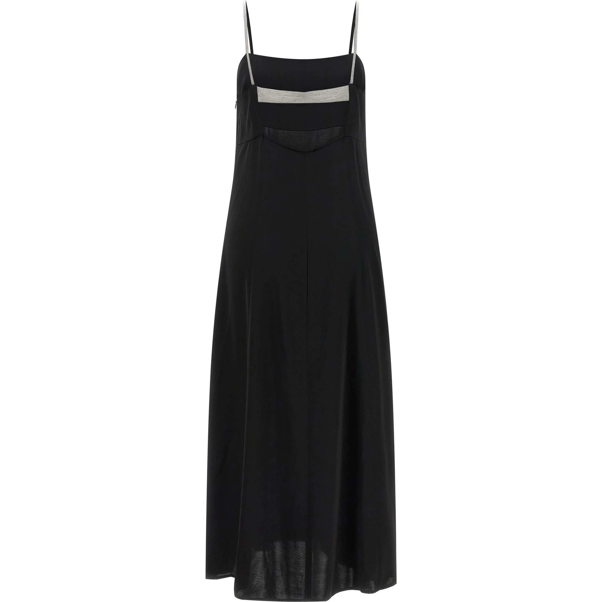 Black Viscose Long Dress