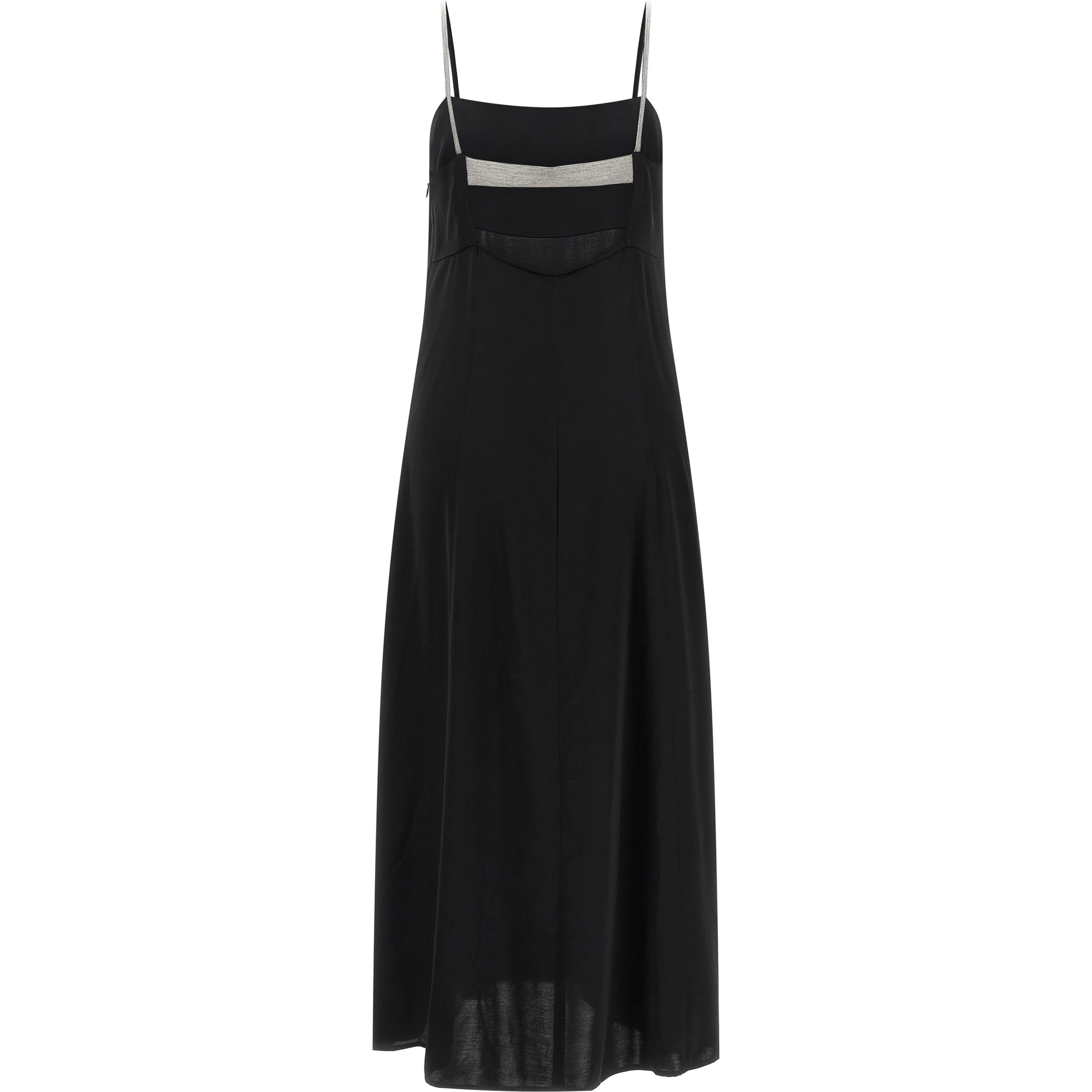 Black Viscose Long Dress