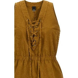 Brown Cotton Long Dress