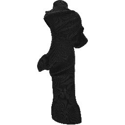 Black Polyester Midi Dress